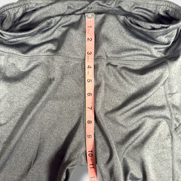 Reebok Workout Leggings Size L Gray High Rise Crop Pocket Stretch Activewear - Picture 5 of 9